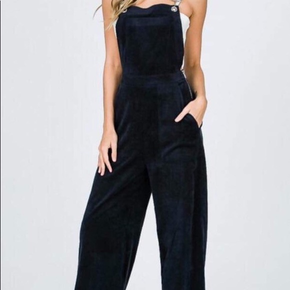 NWT Navy Corduroy Overalls - Picture 2 of 5